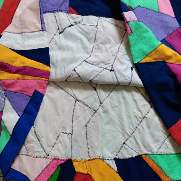 VTG Womens XS Skirt Handmade Patchwork Hippie Maxi Fit Flare 1960's RARE‎ Boho - Picture 14 of 14